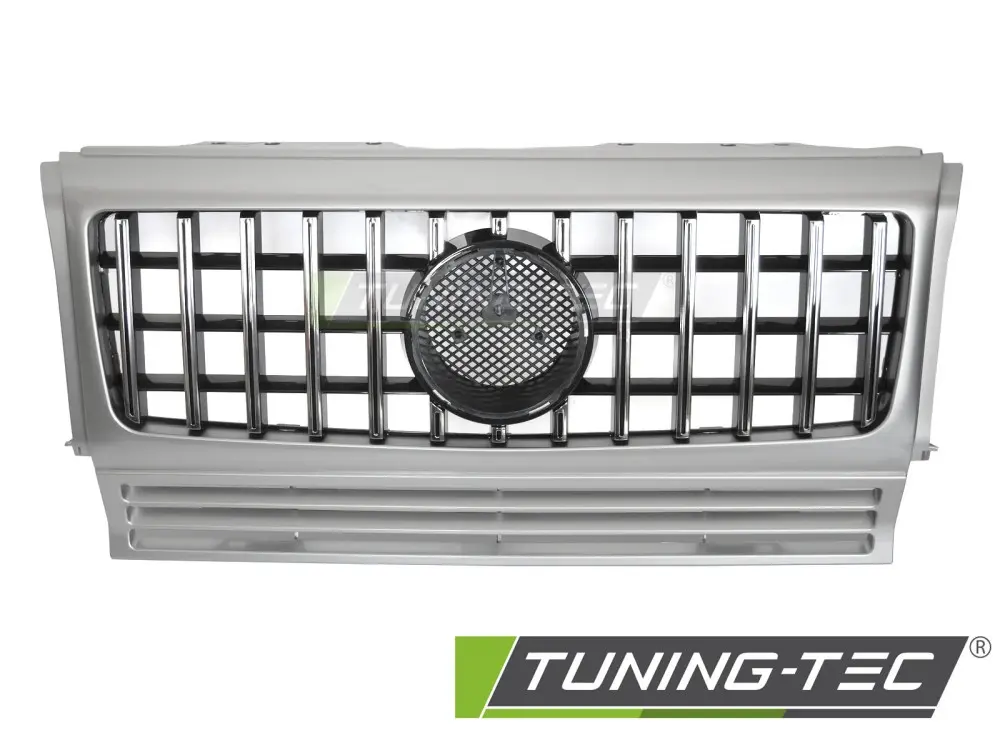 Front Grille Mercedes G-Class W463 90-12 Sport W464 Look Silver-Chrome – náhľad 2