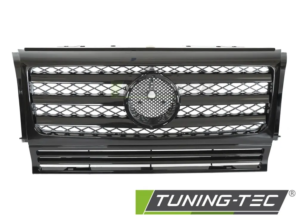 Front Grille Mercedes G-Class W463 90-12 Sport CL Style Glossy Black – náhľad 2