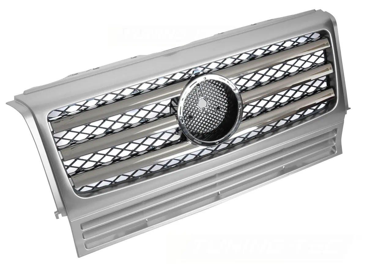 Front Grille Mercedes G-Class W463 90-12 CL Style Silver-Chrome