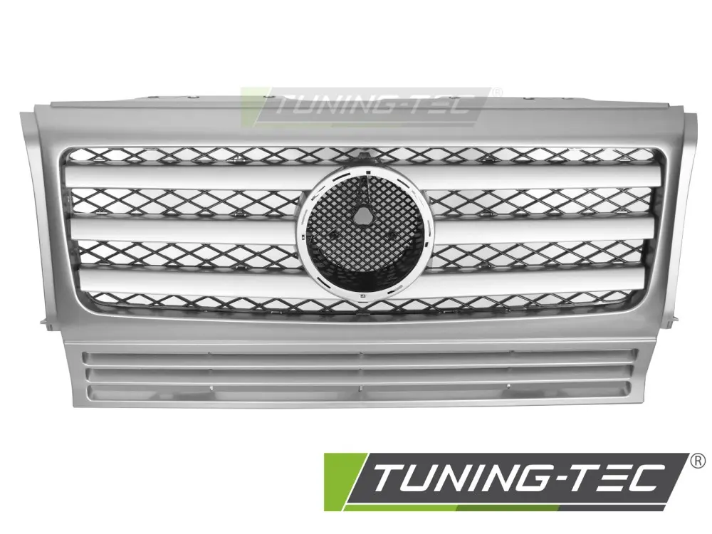 Front Grille Mercedes G-Class W463 90-12 CL Style Silver – náhľad 2