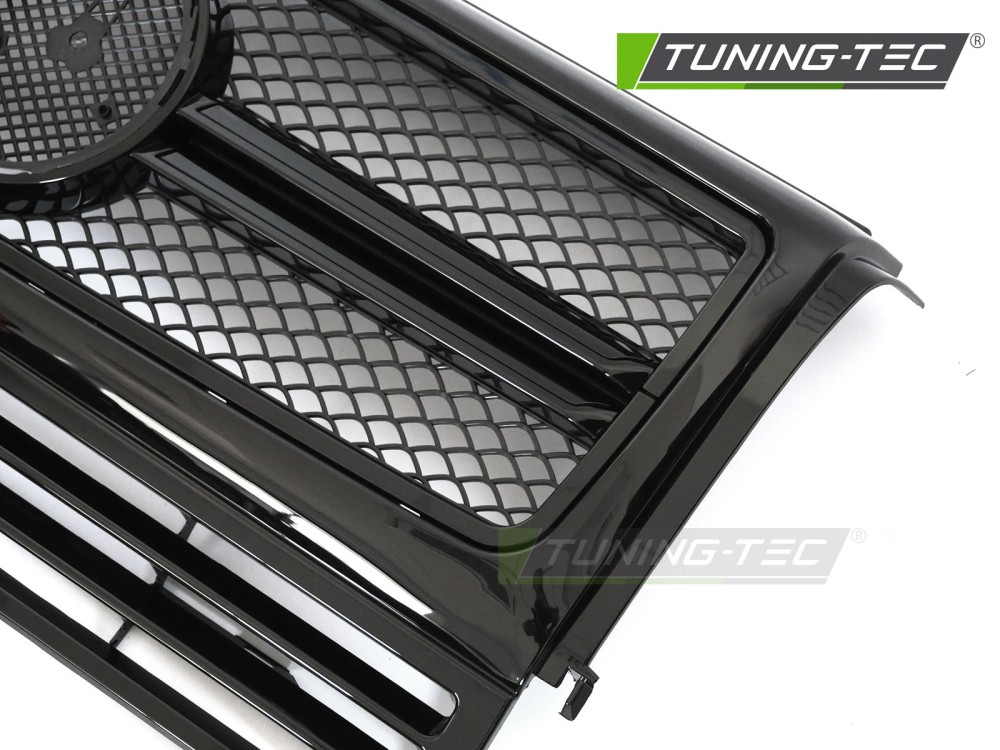 Front Grille Mercedes G-Class W463 90-12 Sport SL Style Glossy Black – náhľad 3
