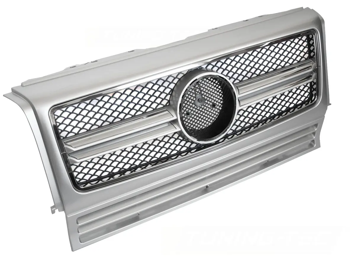 Front Grille Mercedes G-Class W463 90-12 SL Style Silver-Chrome