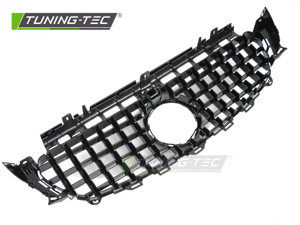 Front Grille Mercedes E-Class W213 / S213 16-19 GT Style Chrome Black with Camera Hole – náhľad 4