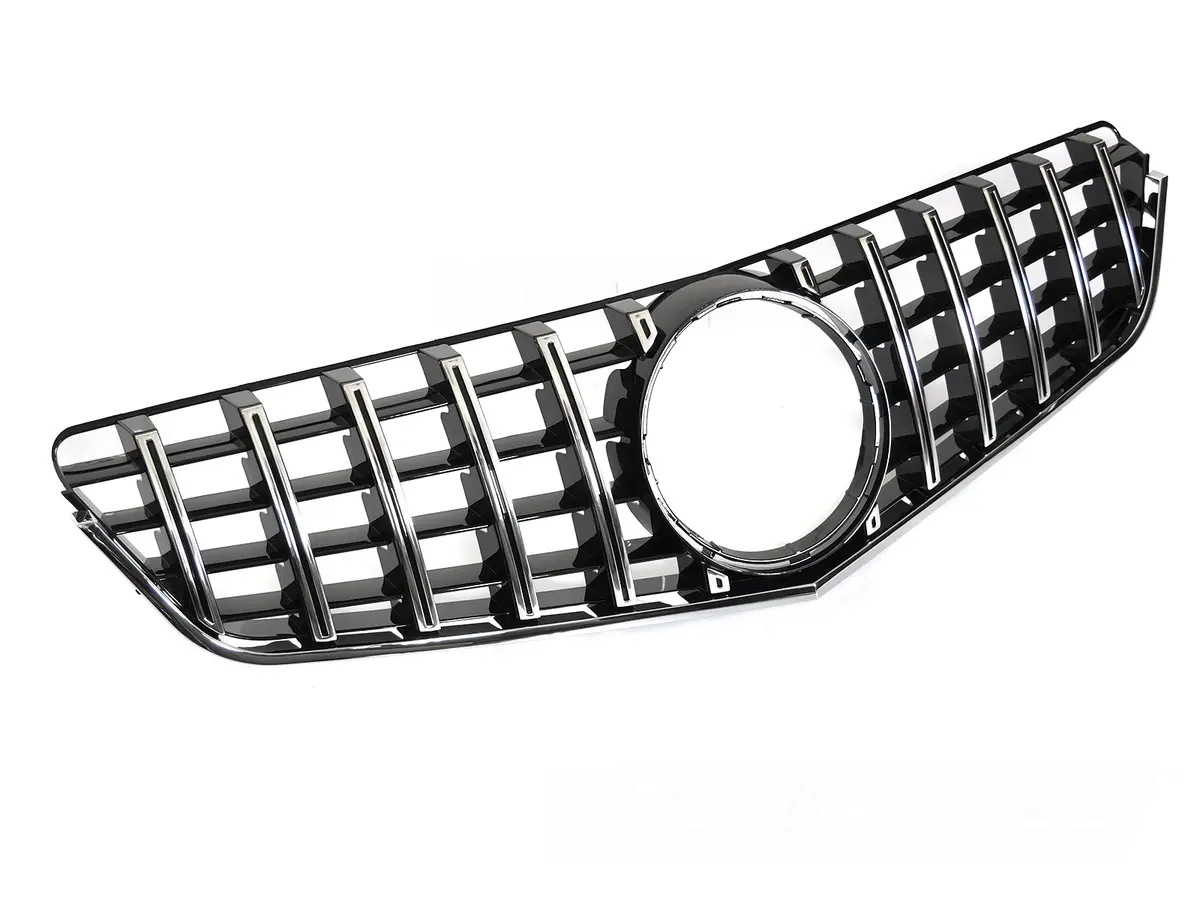 Front Grille Mercedes E-Class C207 / A207 09-13 GT Style Chrome-Black