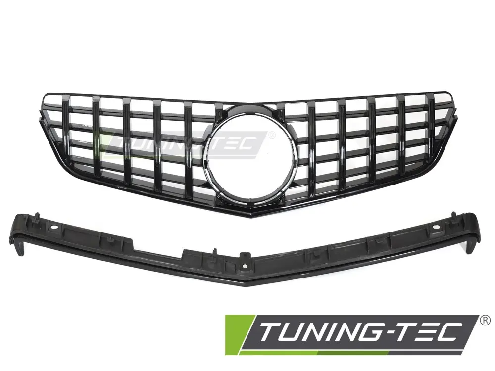 Front Grille Mercedes E-Class C207 / A207 09-13 GT Style Glossy Black – náhľad 2