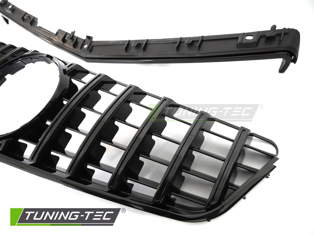 Front Grille Mercedes E-Class C207 / A207 09-13 GT Style Glossy Black – náhľad 3