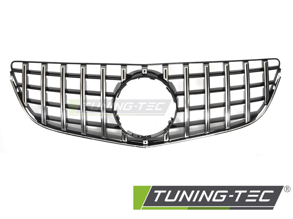 Front Grille Mercedes E-Class C207 / A207 13-17 GT Style Chrome-Black – náhľad 2