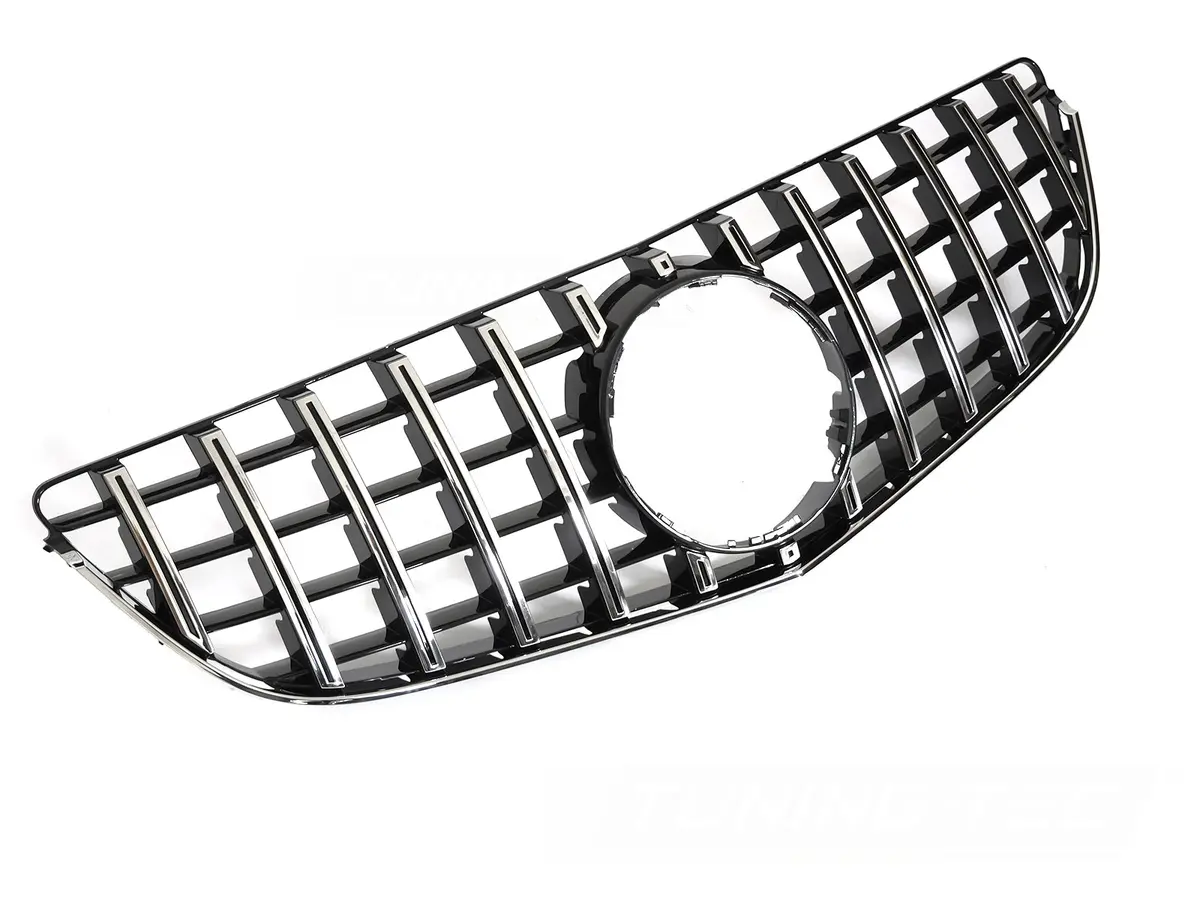Front Grille Mercedes E-Class C207 / A207 13-17 GT Style Chrome-Black