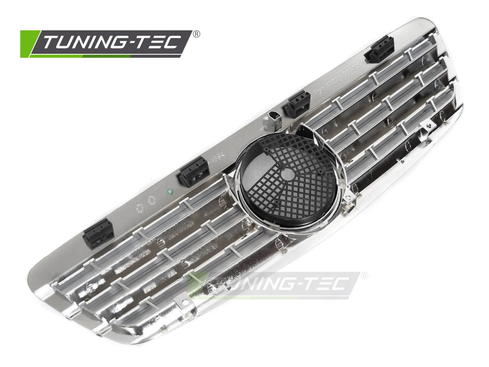 Front Grille Mercedes S-Class W220 98-02 CL Style Chrome – náhľad 4