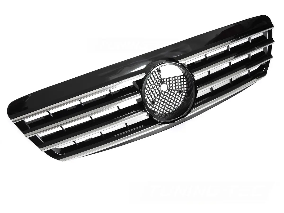 Front Grille Mercedes S-Class W220 98-02 CL Style Chrome Black