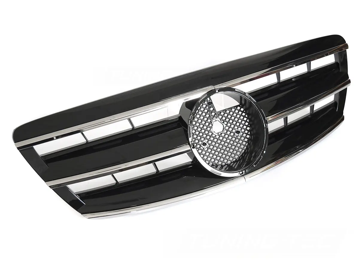 Front Grille Mercedes S-Class W220 02-05 CL Style Chrome Black