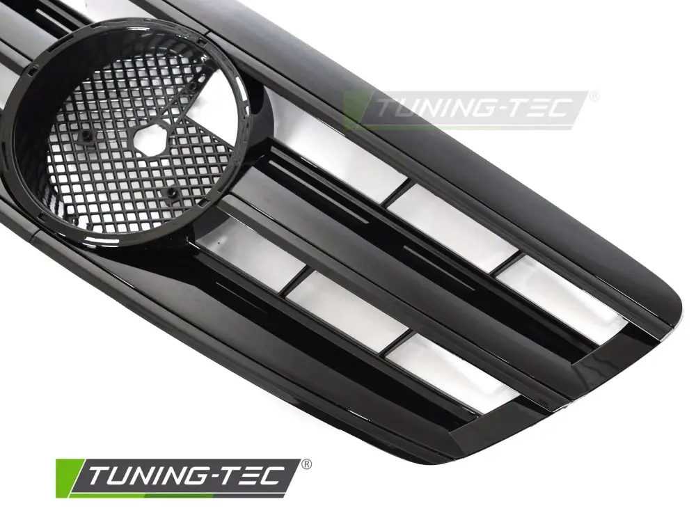 Front Grille Mercedes S-Class W220 02-05 CL Style Glossy Black – náhľad 3