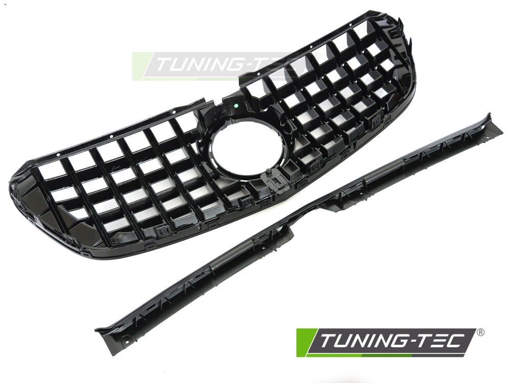 Front Grille Mercedes V-Class W447 14-19 GT Style Glossy Black – náhľad 4