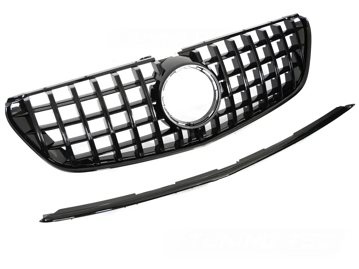Front Grille Mercedes V-Class W447 14-19 GT Style Glossy Black