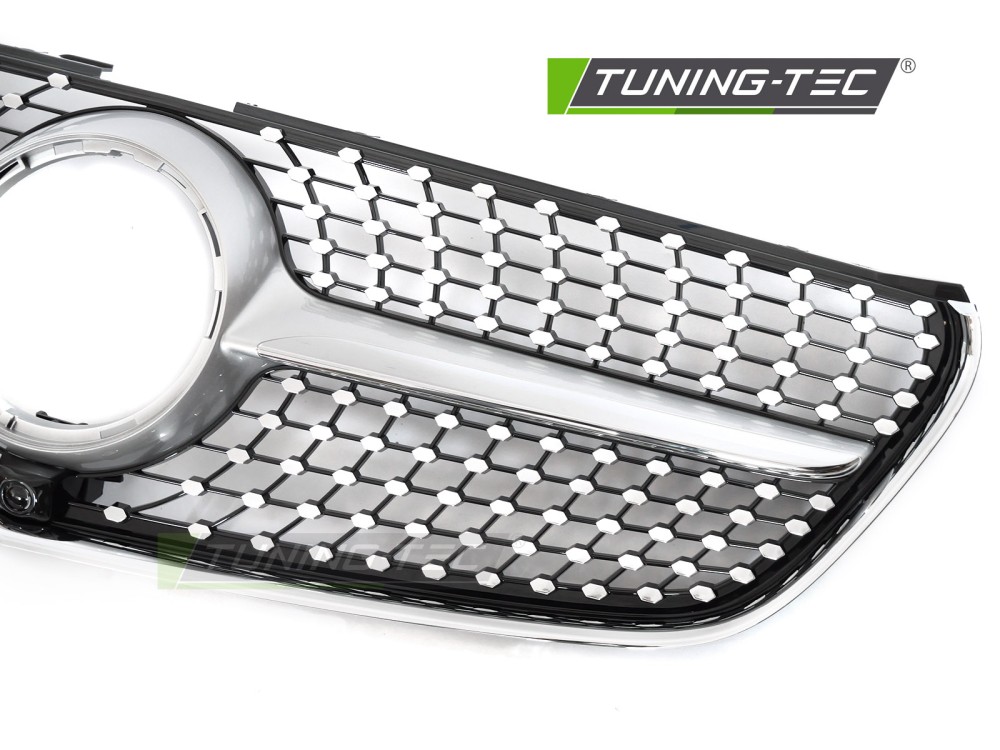 Front Grille Mercedes V-Class W447 14-19 Diamond Silver-Black – náhľad 3