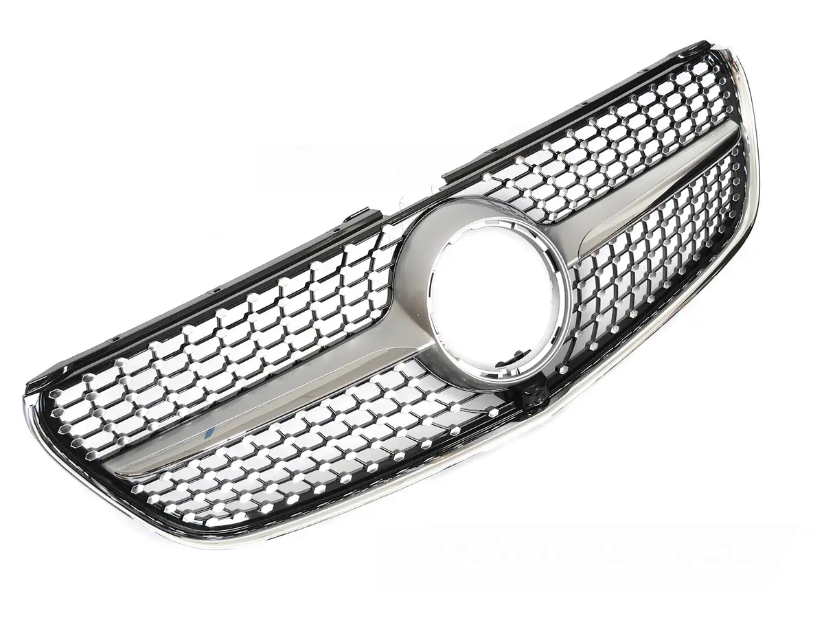 Front Grille Mercedes V-Class W447 14-19 Diamond Silver-Black