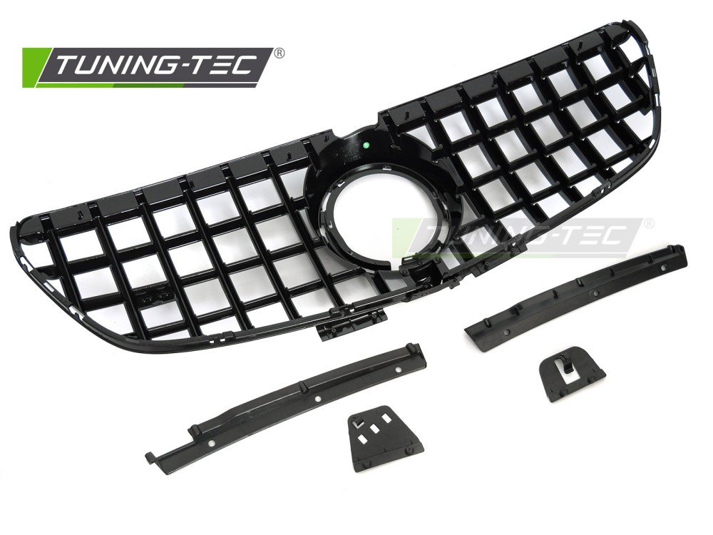 Front Grille Mercedes V-Class W447 20-23 GT Style Glossy Black – náhľad 4