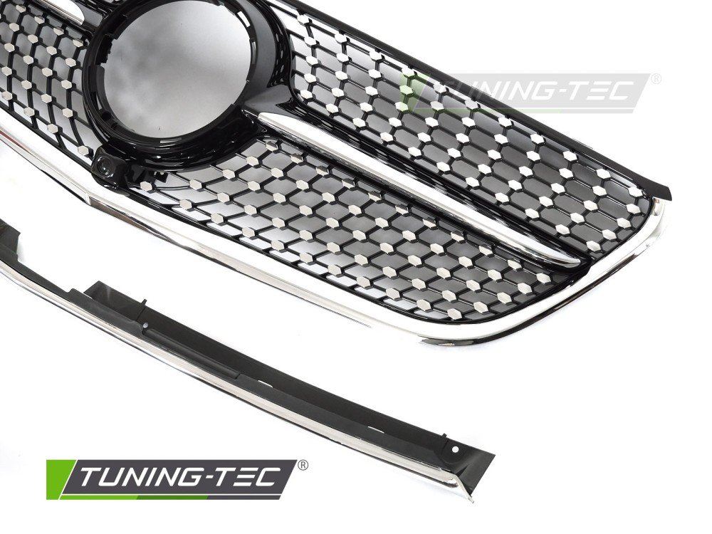 Front Grille Mercedes Vito W447 14-19 Diamond Black Chrome – náhľad 3