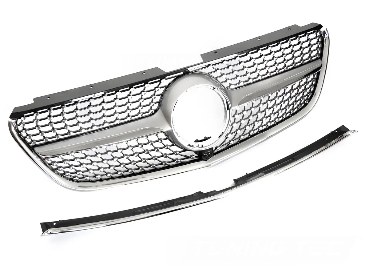 Front Grille Mercedes Vito W447 14-19 Diamond Silver-Chrome