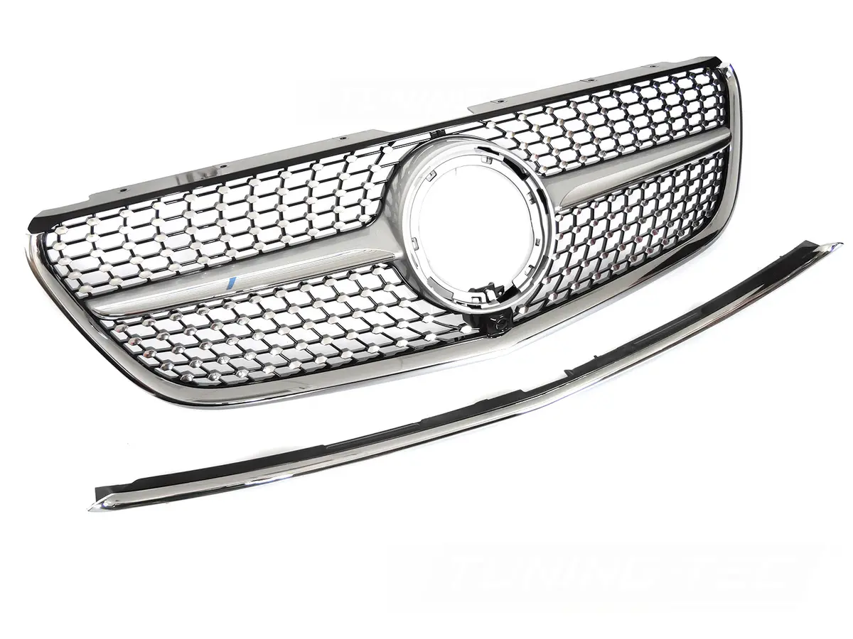Front Grille Mercedes Vito W447 19-23 Diamond Silver-Black