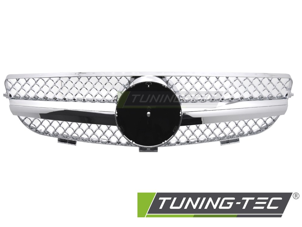 Front Grille Mercedes CLK W209 03-10 SL Style Chrome – náhľad 2