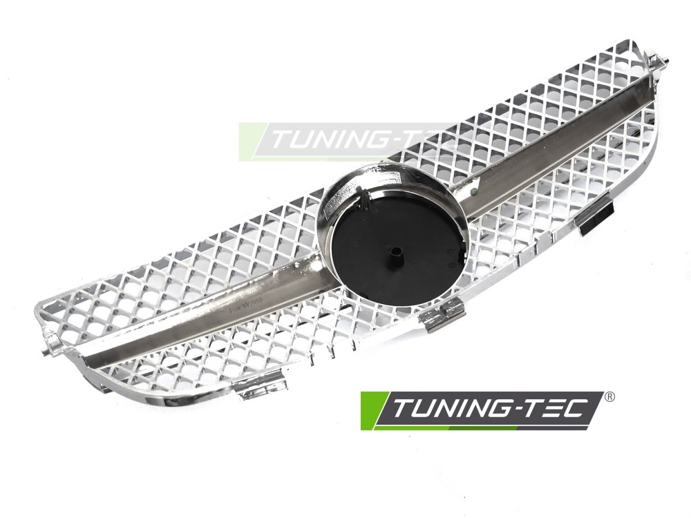 Front Grille Mercedes CLK W209 03-10 SL Style Chrome – náhľad 3