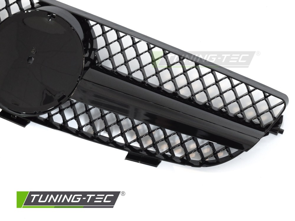 Front Grille Mercedes CLK W209 03-10 SL Style Glossy Black – náhľad 3