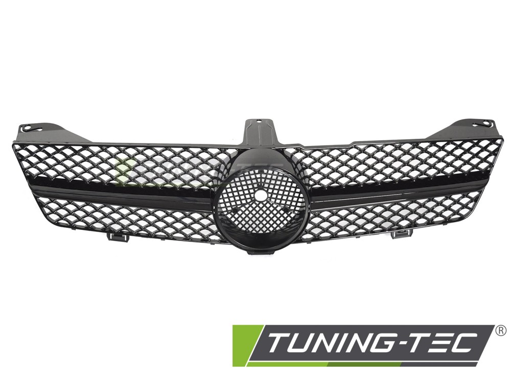 Front Grille Mercedes CLS C219 08-10 Sport Glossy Black – náhľad 2