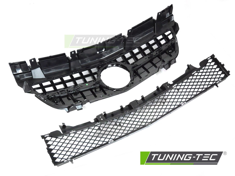 Front grille Mercedes SLK R172 11-15 GT Style Sport Black Chrome PDC – náhľad 4