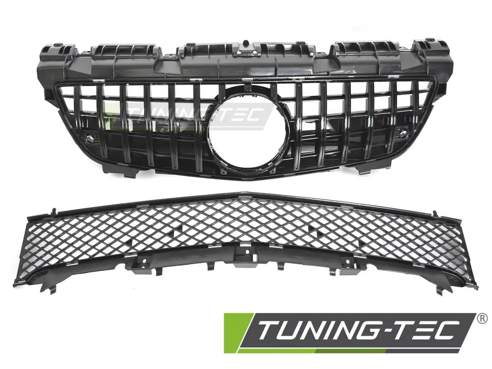 Front Grille Mercedes SLK R172 11-15 Sport GT Style Glossy Black PDC – náhľad 2
