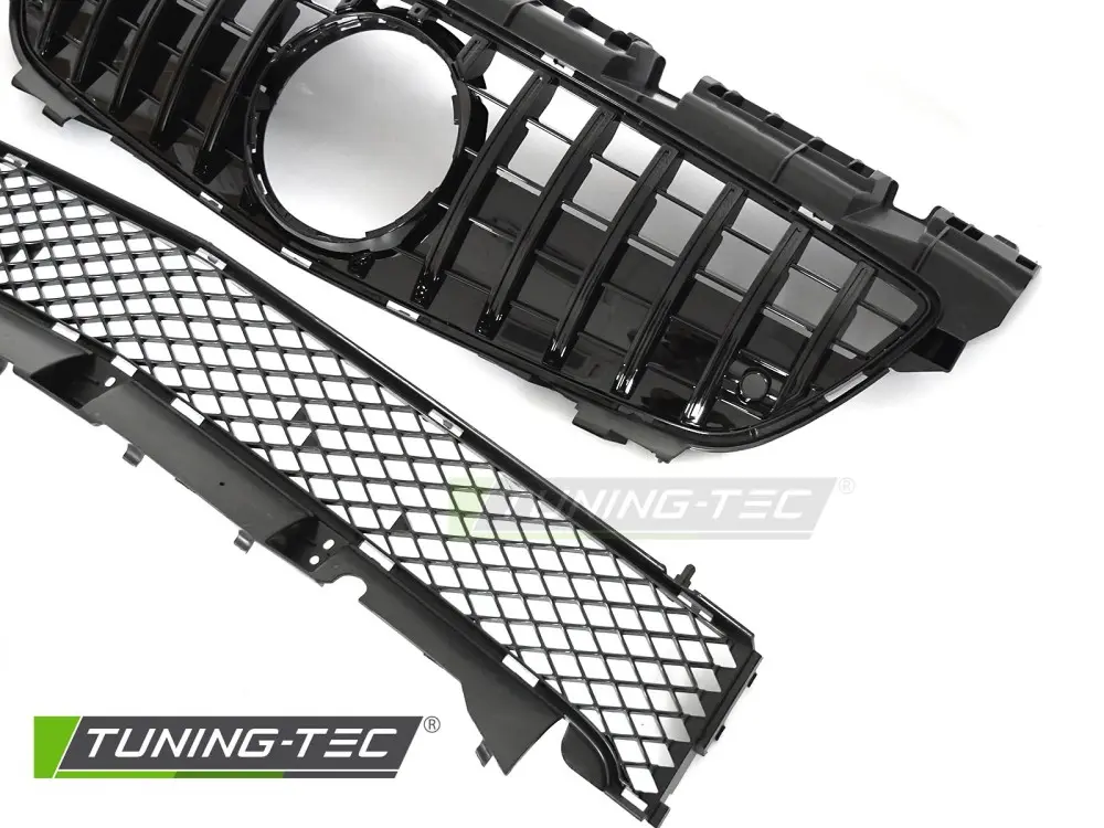 Front Grille Mercedes SLK R172 11-15 Sport GT Style Glossy Black PDC – náhľad 3