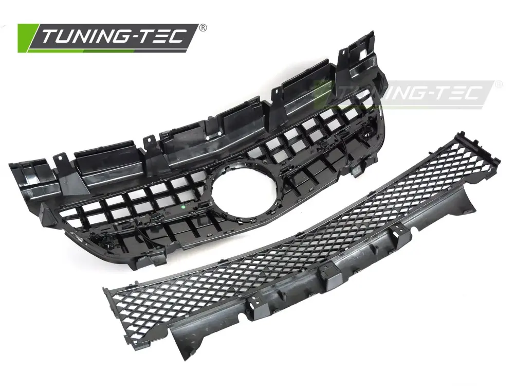 Front Grille Mercedes SLK R172 11-15 Sport GT Style Glossy Black PDC – náhľad 4