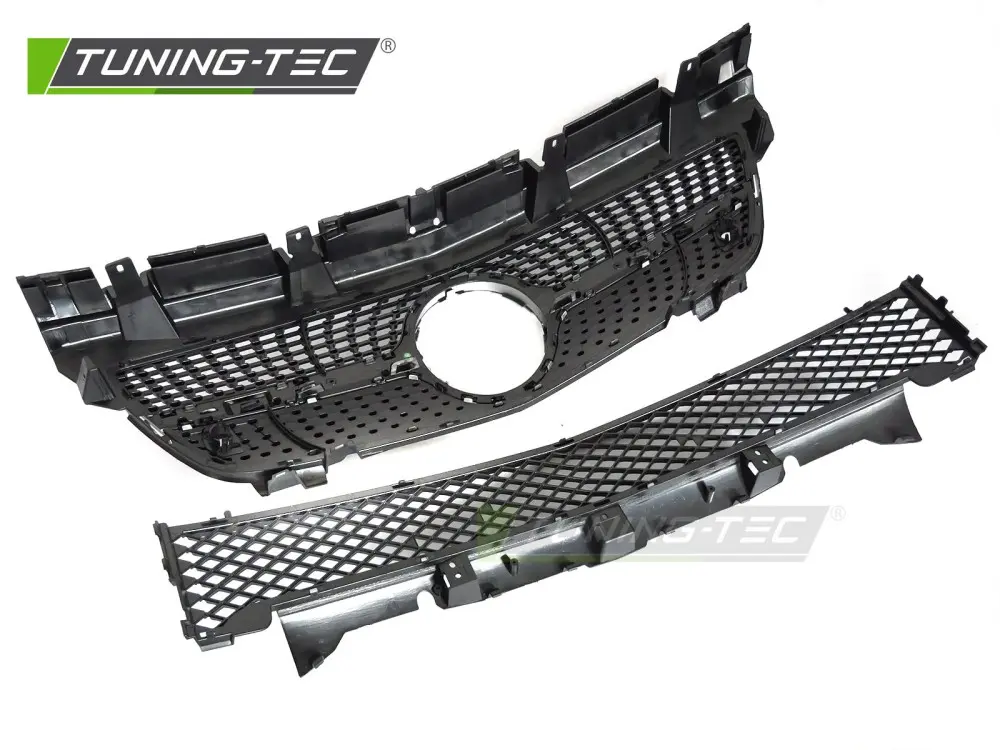 Front Grille Mercedes SLK R172 11-15 Diamond Silver Chrome – náhľad 4