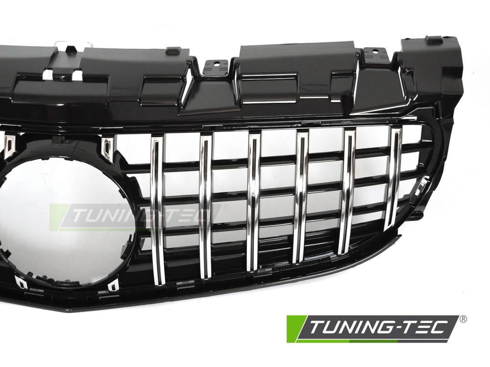 Front Grille Mercedes SLK R172 15-20 GT Style Sport Black Chrome – náhľad 3