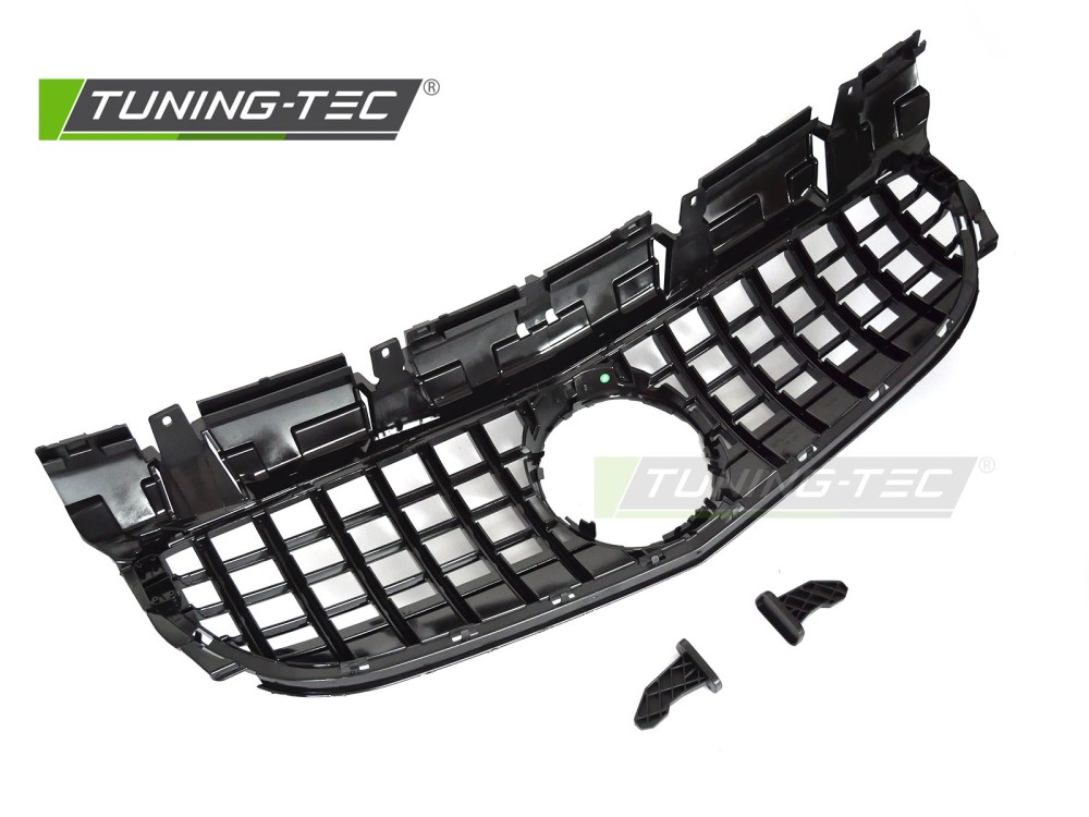 Front Grille Mercedes SLK R172 15-20 GT Style Sport Black Chrome – náhľad 4