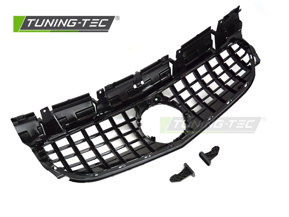 Front Grille Mercedes SLK R172 15-20 GT Style Glossy Black – náhľad 4