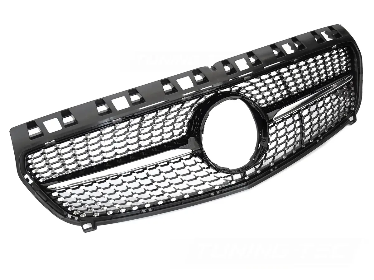 Front Grille Mercedes A-Class W176 12-15 Diamond Black Chrome