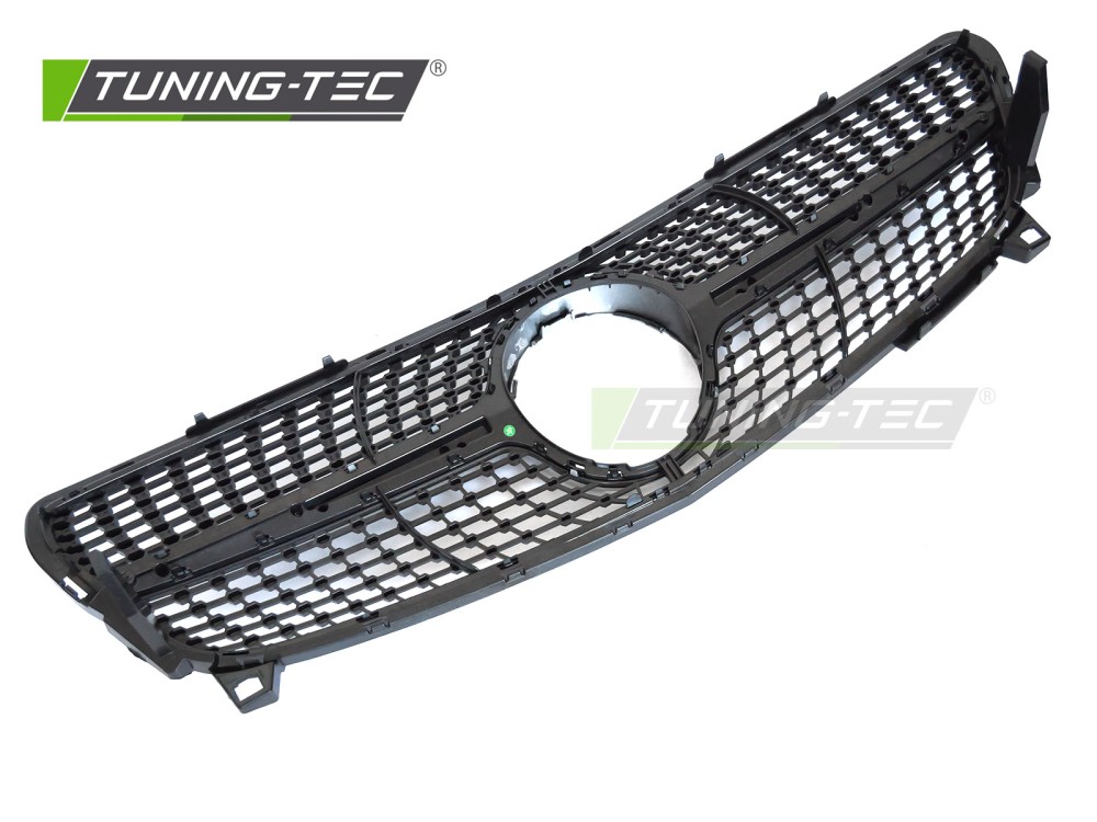 Front Grille Mercedes A-Class W176 15-18 Diamond Silver Chrome – náhľad 4