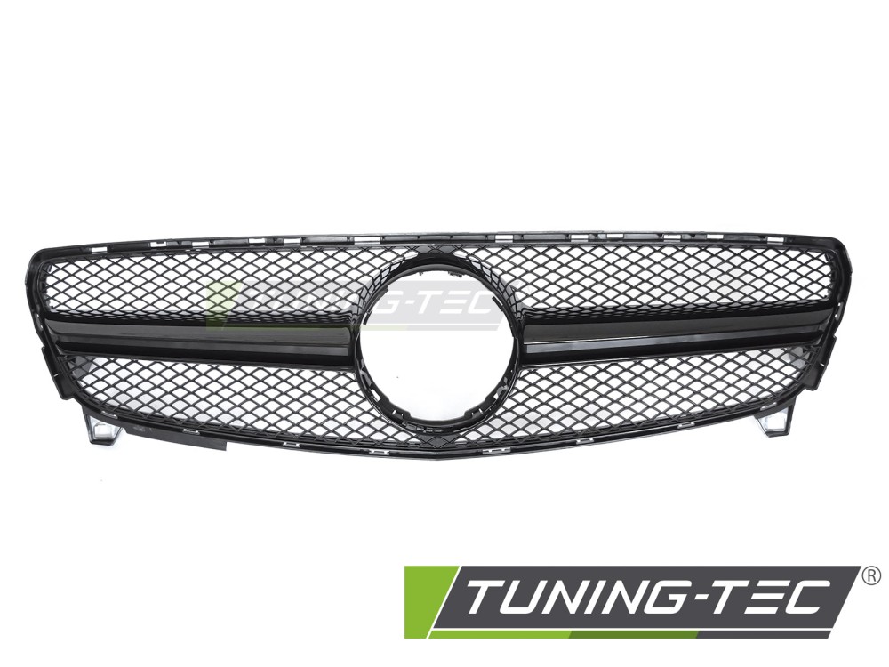 Front Grille Mercedes A-Class W176 15-18 Glossy Black – náhľad 2