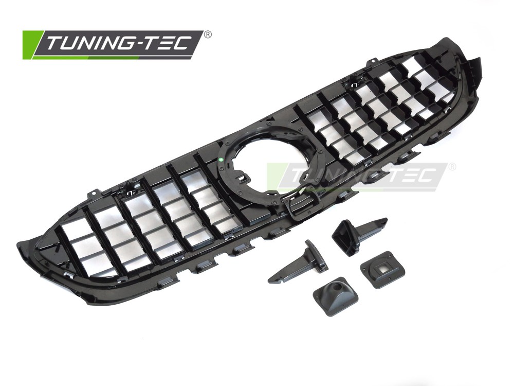 Front Grille Mercedes A-Class W177 18-22 GT Style Chrome-Black – náhľad 4