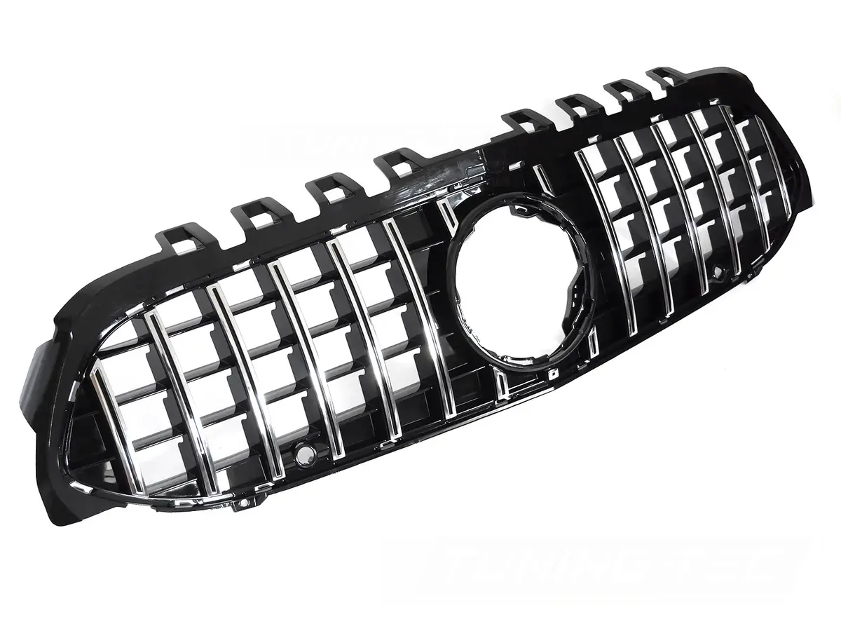 Front Grille Mercedes A-Class W177 18-22 GT Style Chrome-Black