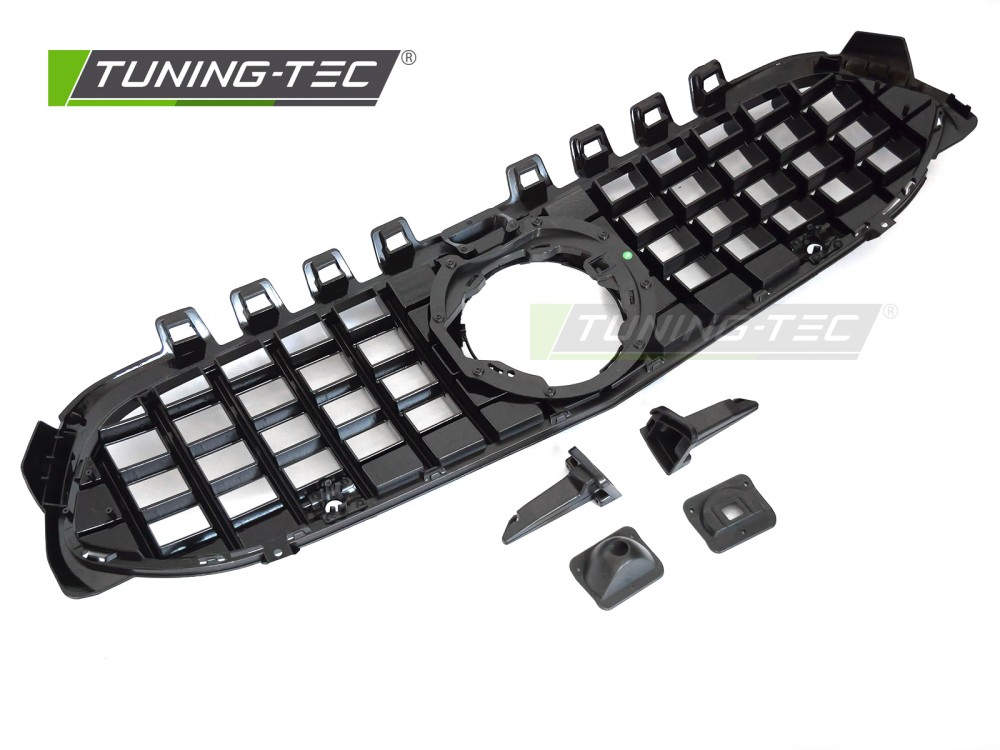 Front Grille Mercedes A-Class W177 18-22 GT Style Glossy Black – náhľad 4