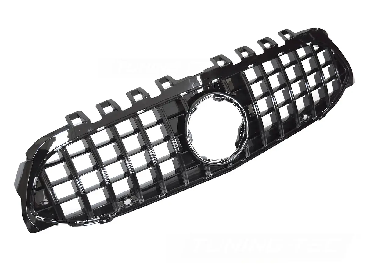 Front Grille Mercedes A-Class W177 18-22 GT Style Glossy Black