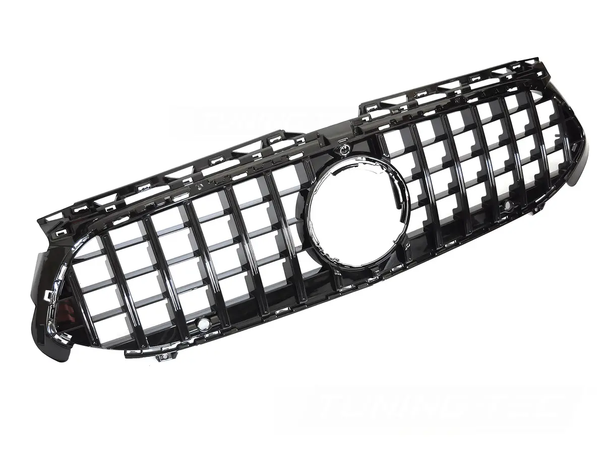 Front Grille Mercedes A-Class W177 22- GT Style Glossy Black PDC
