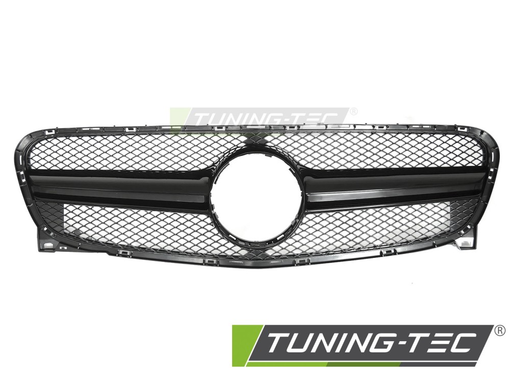 Front Grille Mercedes GLA X156 13-16 Glossy Black – náhľad 2