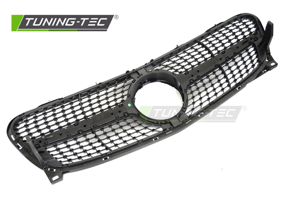 Front Grille Mercedes GLA X156 13-16 Diamond Black Chrome – náhľad 4