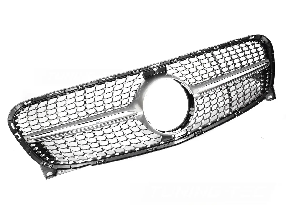 Front Grille Mercedes GLA X156 13-16 Diamond Silver Chrome
