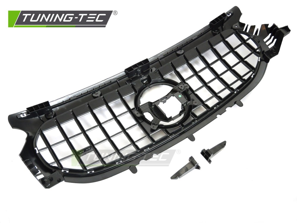 Front Grille Mercedes GLA H247 19-23 GT Style Black Chrome – náhľad 4