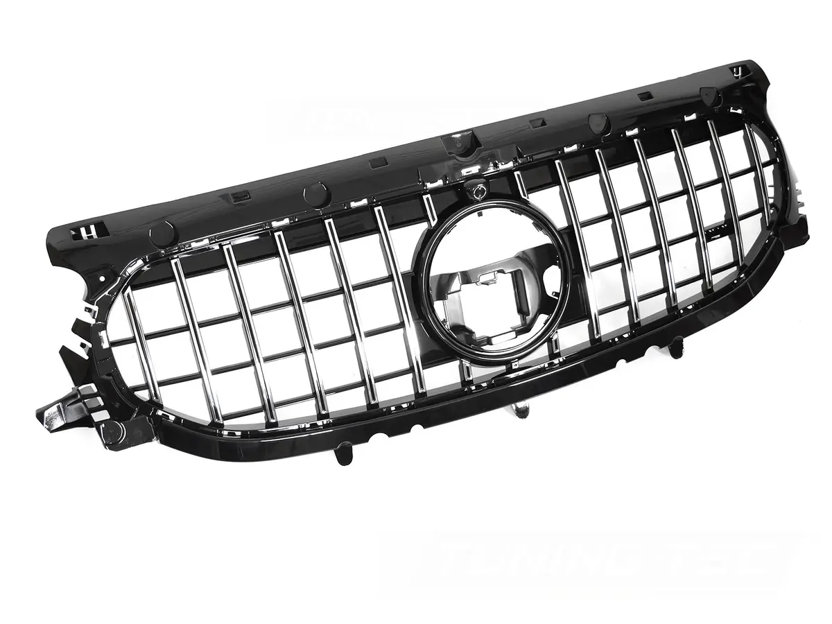 Front Grille Mercedes GLA H247 19-23 GT Style Black Chrome