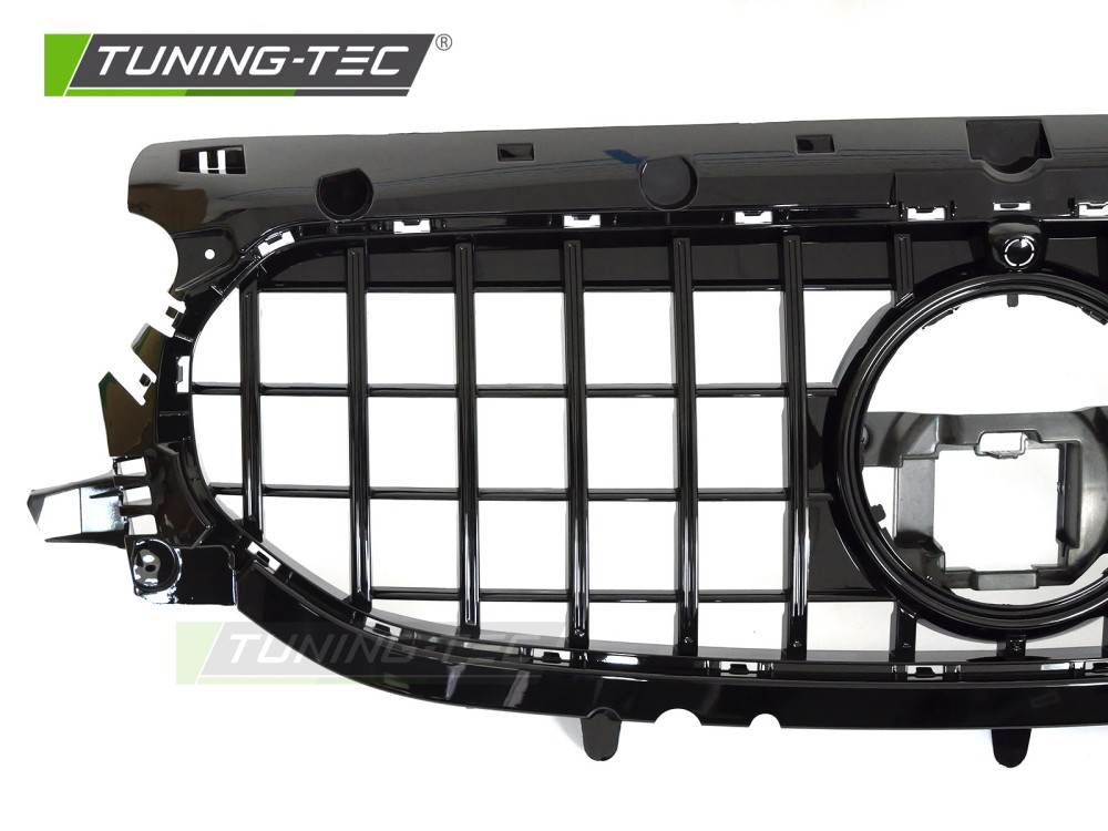 Front Grille Mercedes GLA H247 19-23 GT Style Glossy Black – náhľad 3